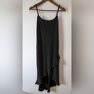 Joseph Ribkoff Black & White Stretchy Polka Dot Spaghetti Strap Dress